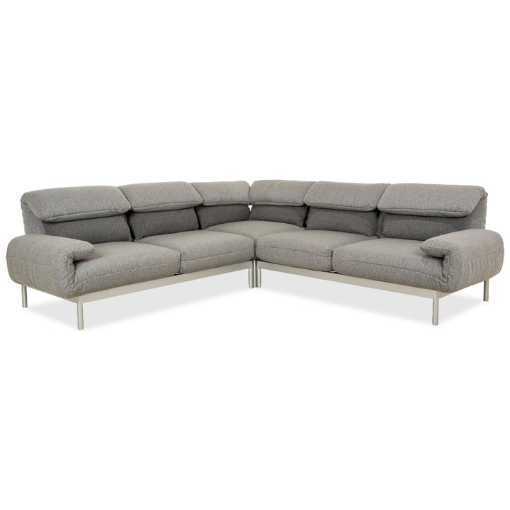 Rolf Benz Plura Stoff Ecksofa Grau manuelle Funktion Sofa Couch Neubezug