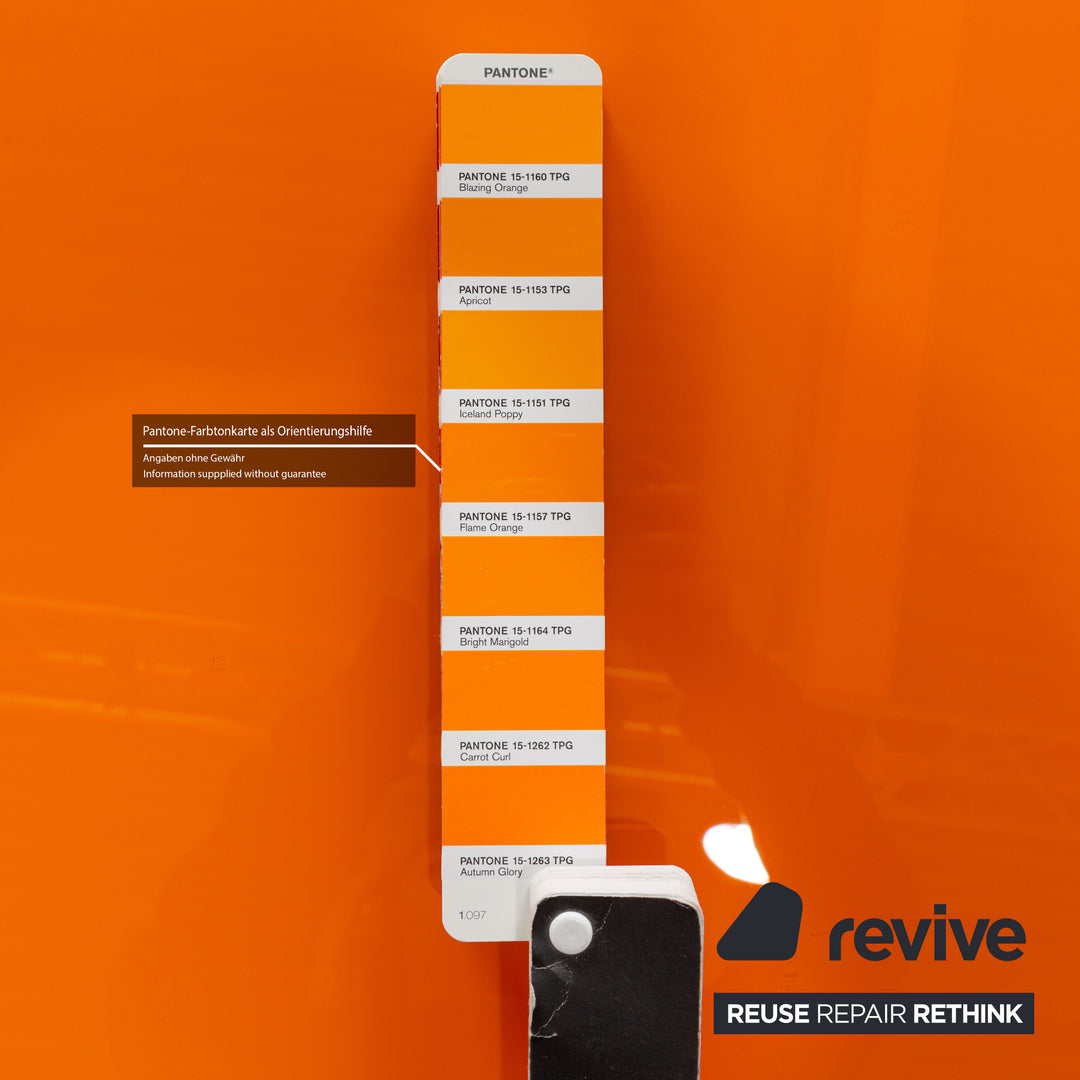 Spectral Brick Glas Holz Sideboard Orange Schwarz Barfach Mediaboard Lowboard