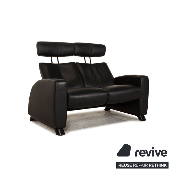 Canapé en cuir Stressless Arion noir, caractéristique du canapé deux places