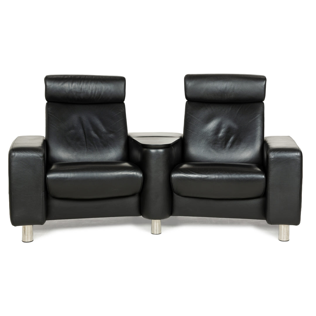 Stressless Arion Leather Two-Seater Black Manual Function Home Cinema