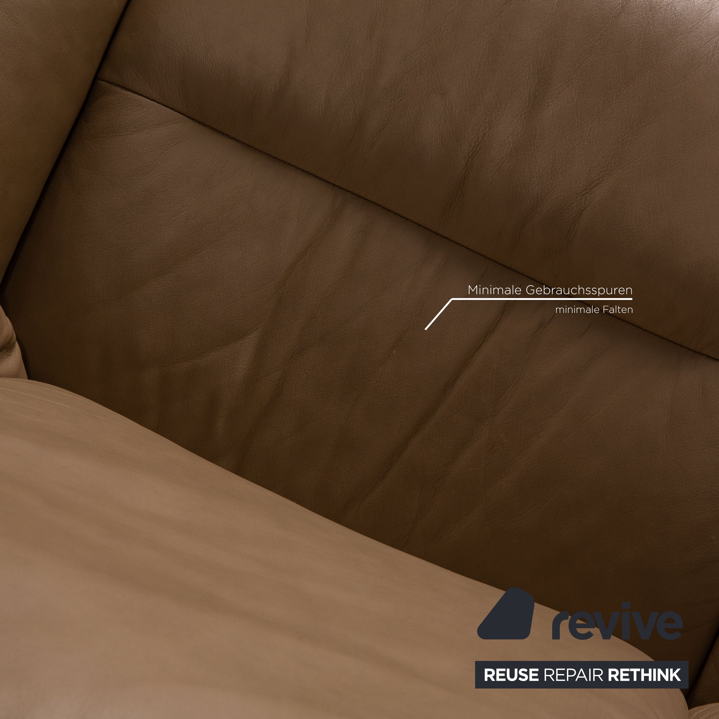 Stressless Eldorado Leder Dreisitzer Beige Sofa Couch