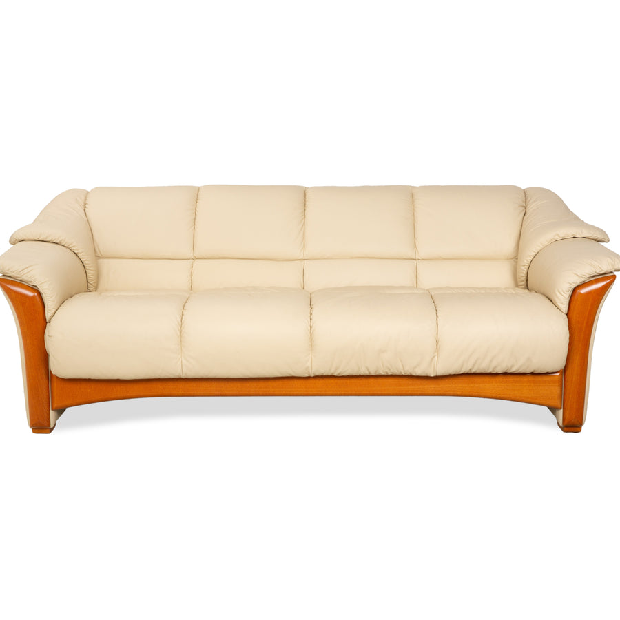 Stressless Oslo Leder Viersitzer Creme Sofa Couch