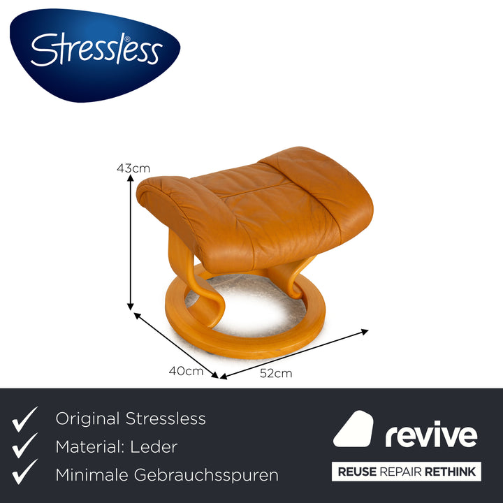 Stressless Reno Leder Hocker Braun Beige