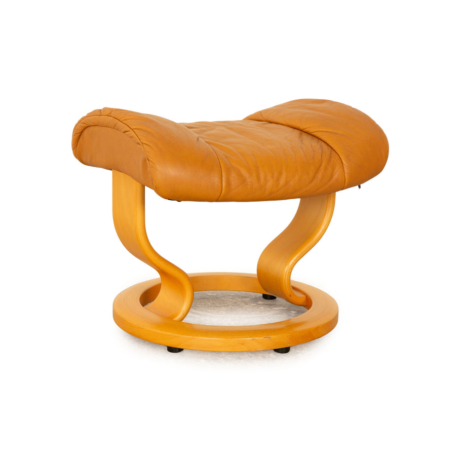 Stressless Reno Leder Hocker Braun Beige
