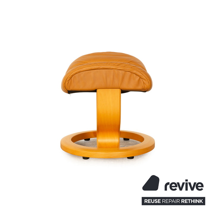 Stressless Reno Leder Hocker Braun Beige