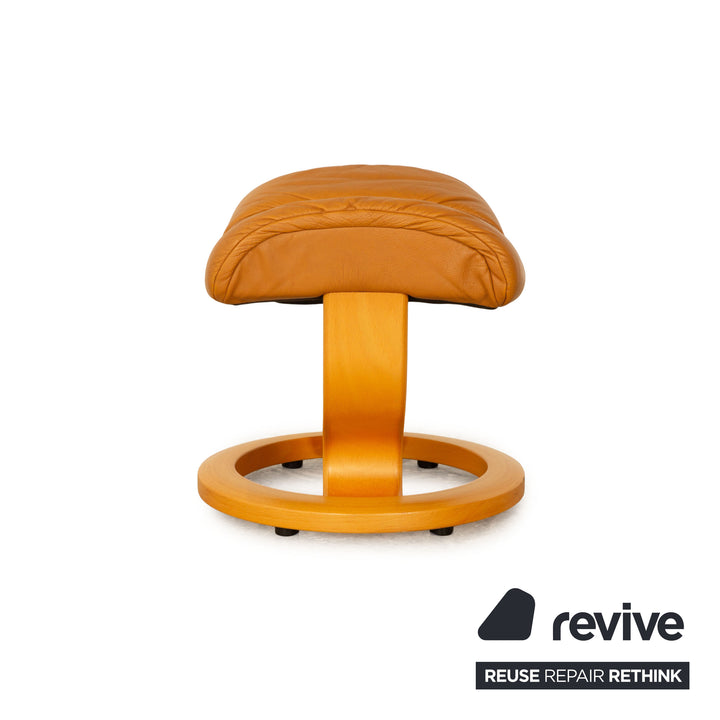 Stressless Reno Leder Hocker Braun Beige