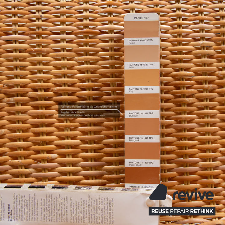 Tecta Bauhaus natural wicker chair brown frame black