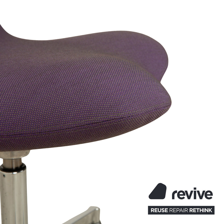 Chaise de bureau Varier Active Chair High Chrome Fabric Purple STEEL CUT TRIO 2