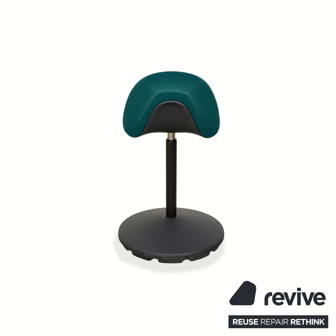 Varier Motion Stoff Hocker Stuhl Grün Blau Petrol Sattelhocker Bürostuhl