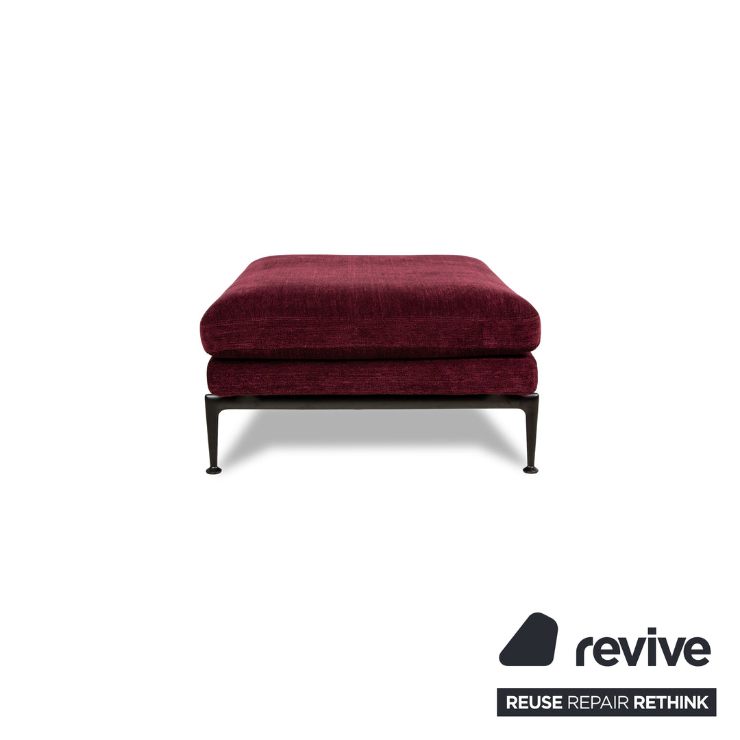 Vitra Suita fabric sofa set purple three-seater stool sofa couch