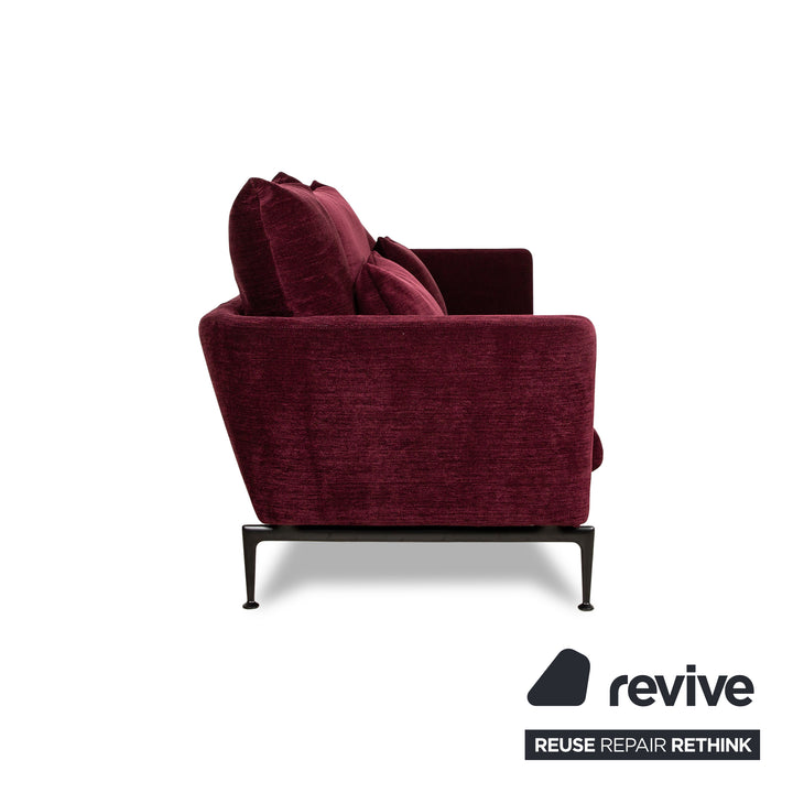 Vitra Suita fabric sofa set purple three-seater stool sofa couch