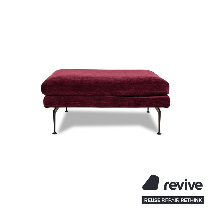 Vitra Suita fabric sofa set purple three-seater stool sofa couch