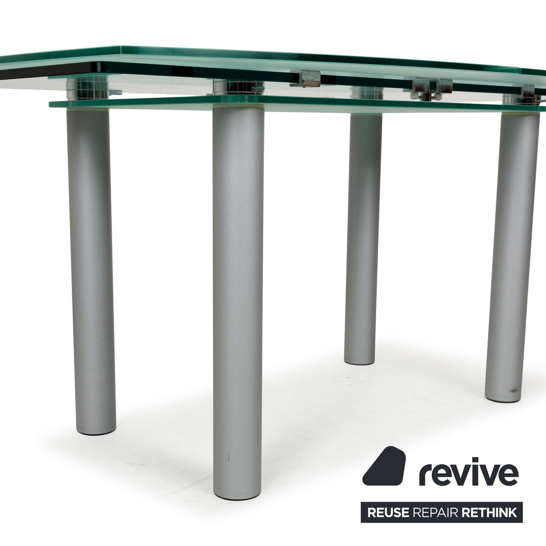 Völker Design Pescara Glass Dining Table Grey Dining Room