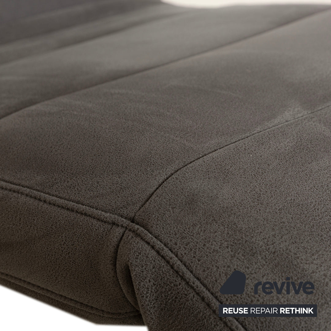 Chaise longue en tissu Willi Schillig Daily Dreams grise avec fonction électrique