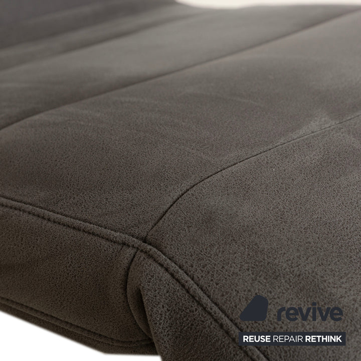 Chaise longue en tissu Willi Schillig Daily Dreams grise avec fonction électrique