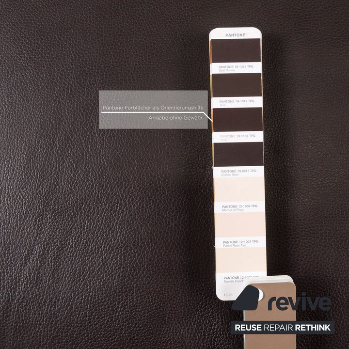 Willi Schillig Loop canapé d'angle en cuir marron marron foncé fonction canapé #12515