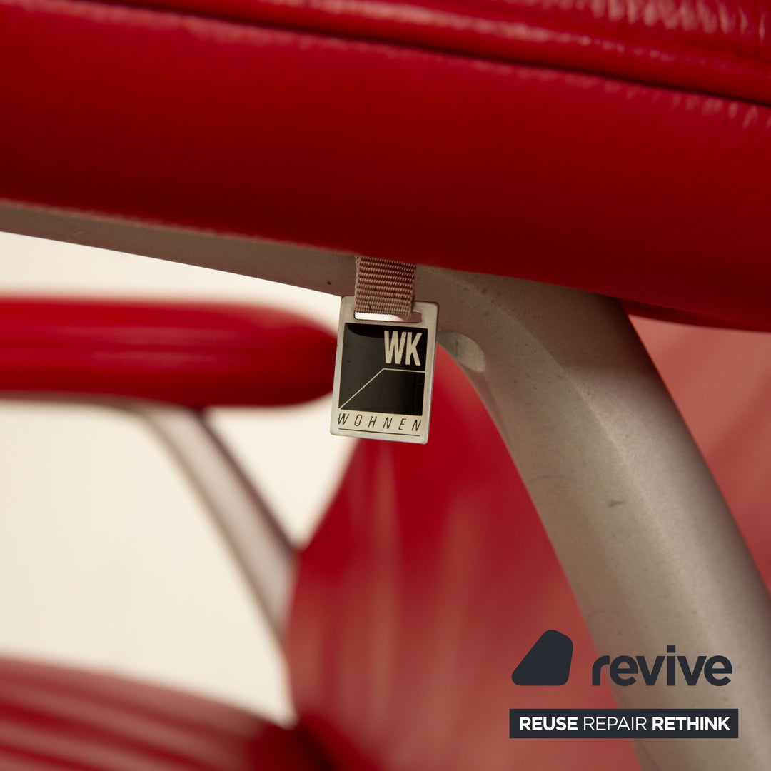 WK Wohnen Flex 679 Leder Sessel Garnitur Rot manuelle Funktion
