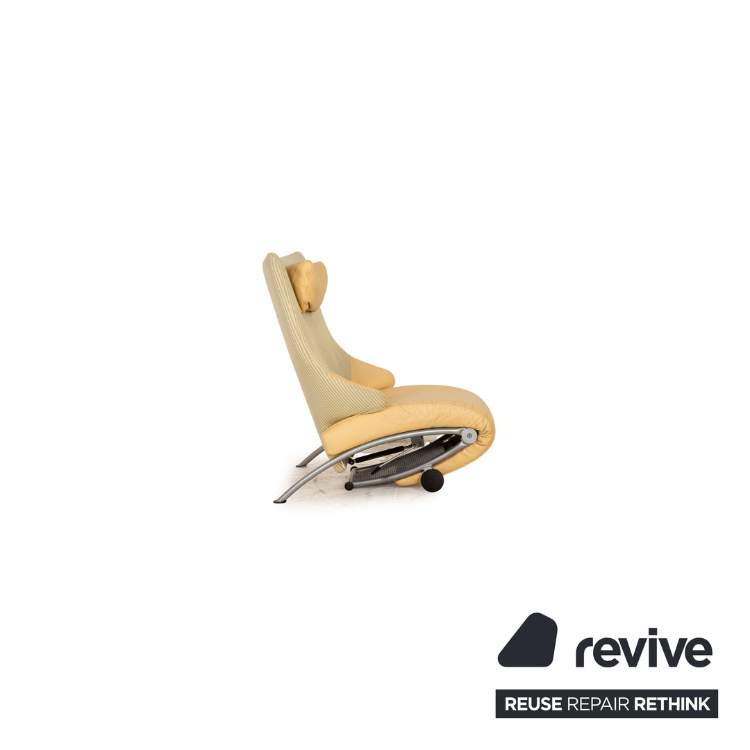 WK Wohnen Solo 699 Fauteuil en cuir Fonction crème