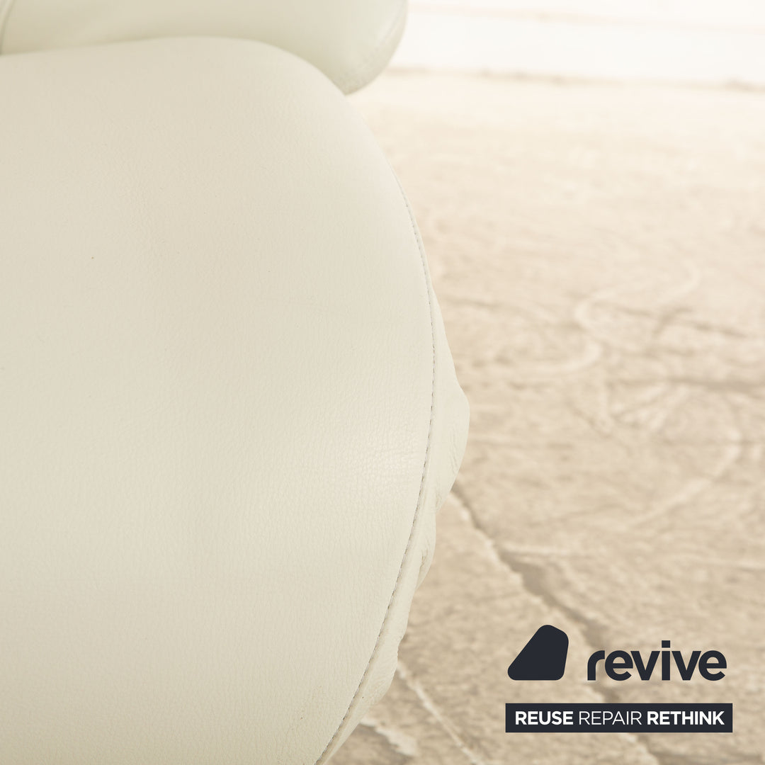 WK Wohnen Solo 699 leather armchair off-white manual function