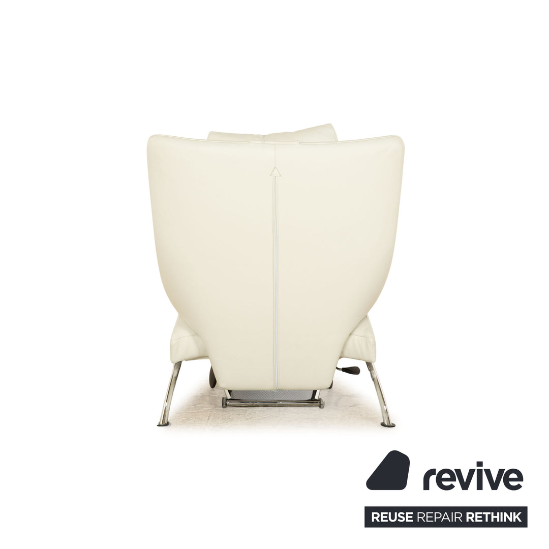 WK Wohnen Solo 699 leather armchair off-white manual function