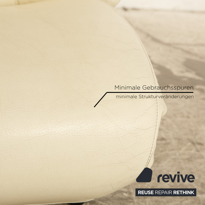 WK Wohnen Solo 699 ensemble de fauteuils en cuir crème fonction manuelle
