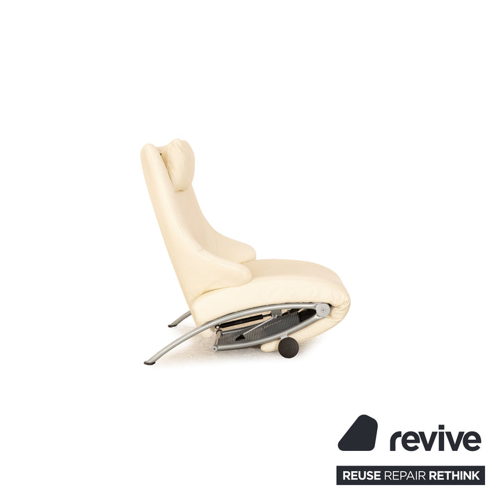 WK Wohnen Solo 699 ensemble de fauteuils en cuir crème fonction manuelle