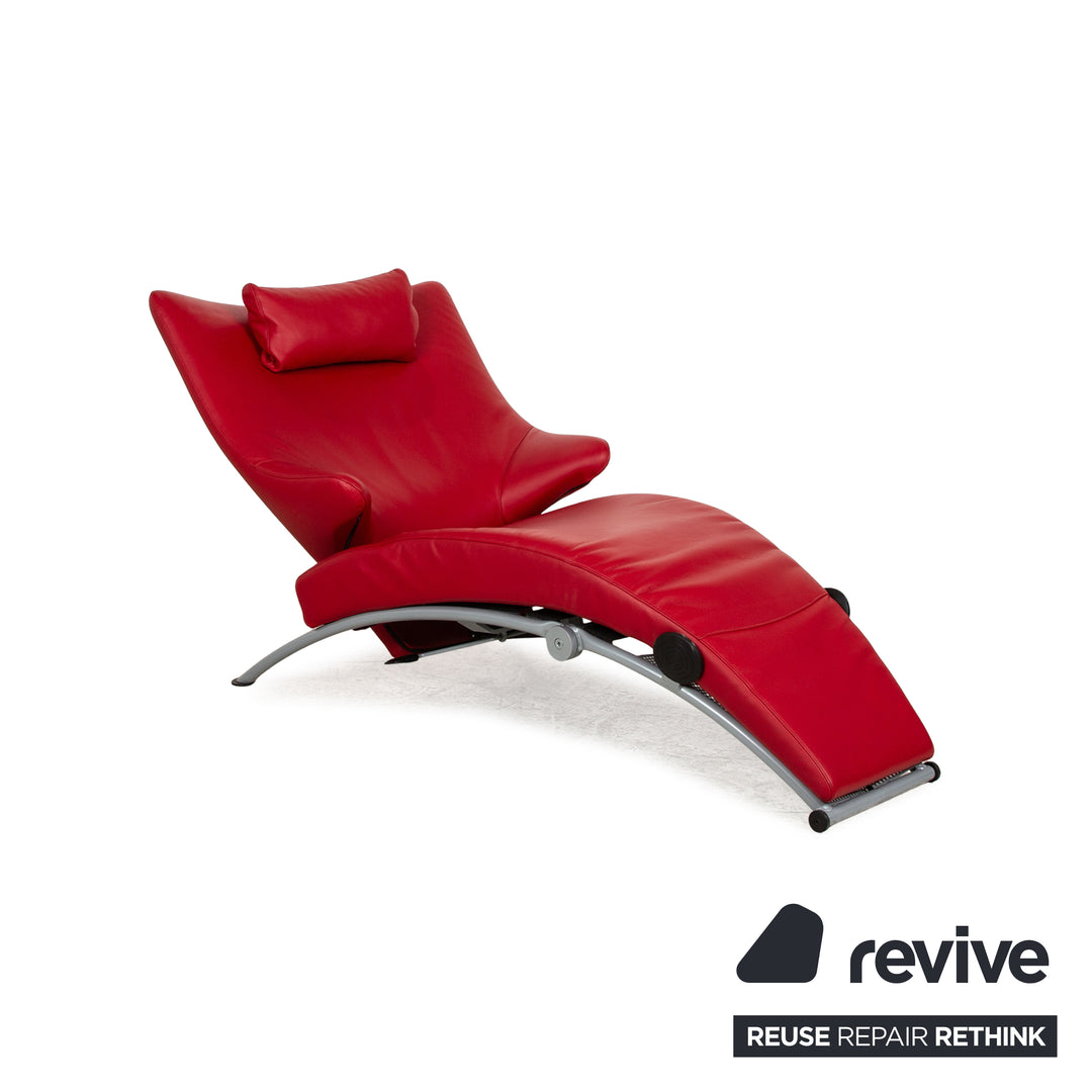 WK Wohnen Solo 699 Fauteuil en cuir Rouge fonction manuelle
