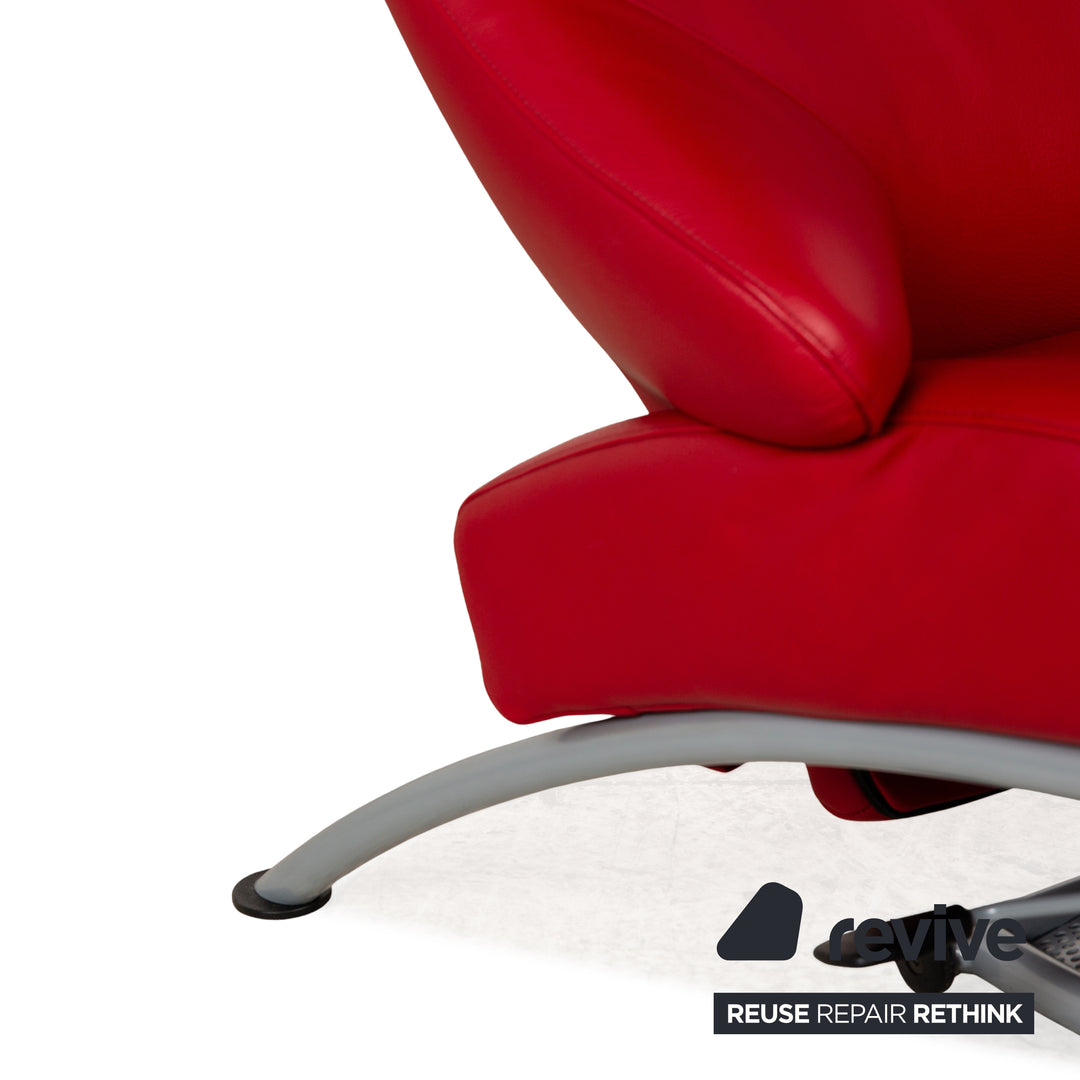 WK Wohnen Solo 699 Fauteuil en cuir Rouge fonction manuelle