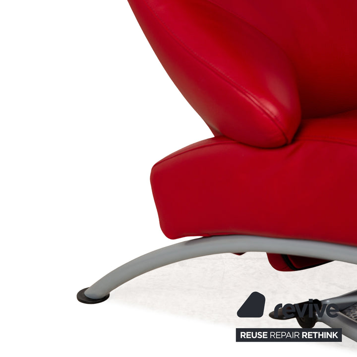WK Wohnen Solo 699 Fauteuil en cuir Rouge fonction manuelle
