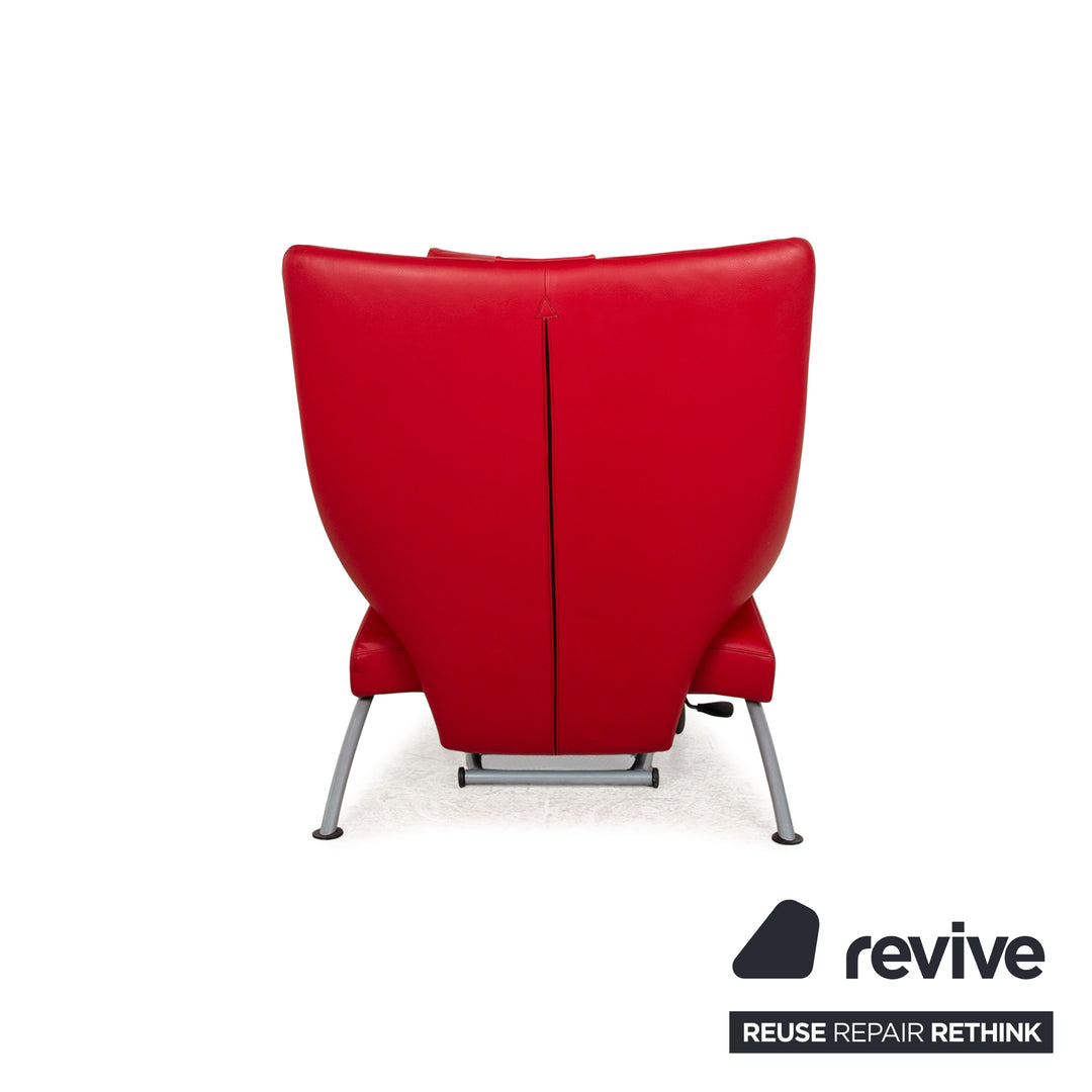 WK Wohnen Solo 699 Fauteuil en cuir Rouge fonction manuelle