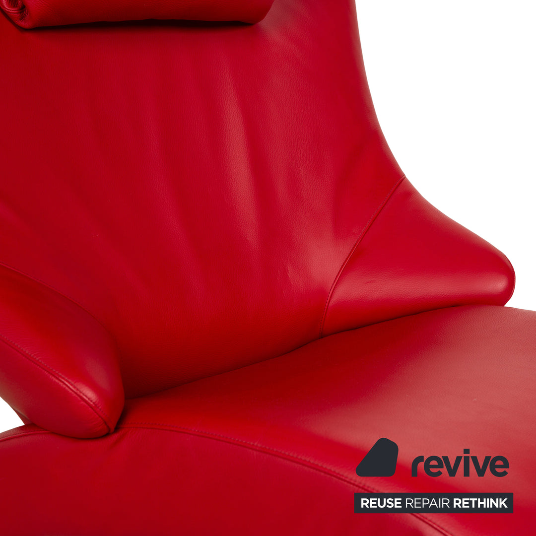 WK Wohnen Solo 699 Fauteuil en cuir Rouge fonction manuelle