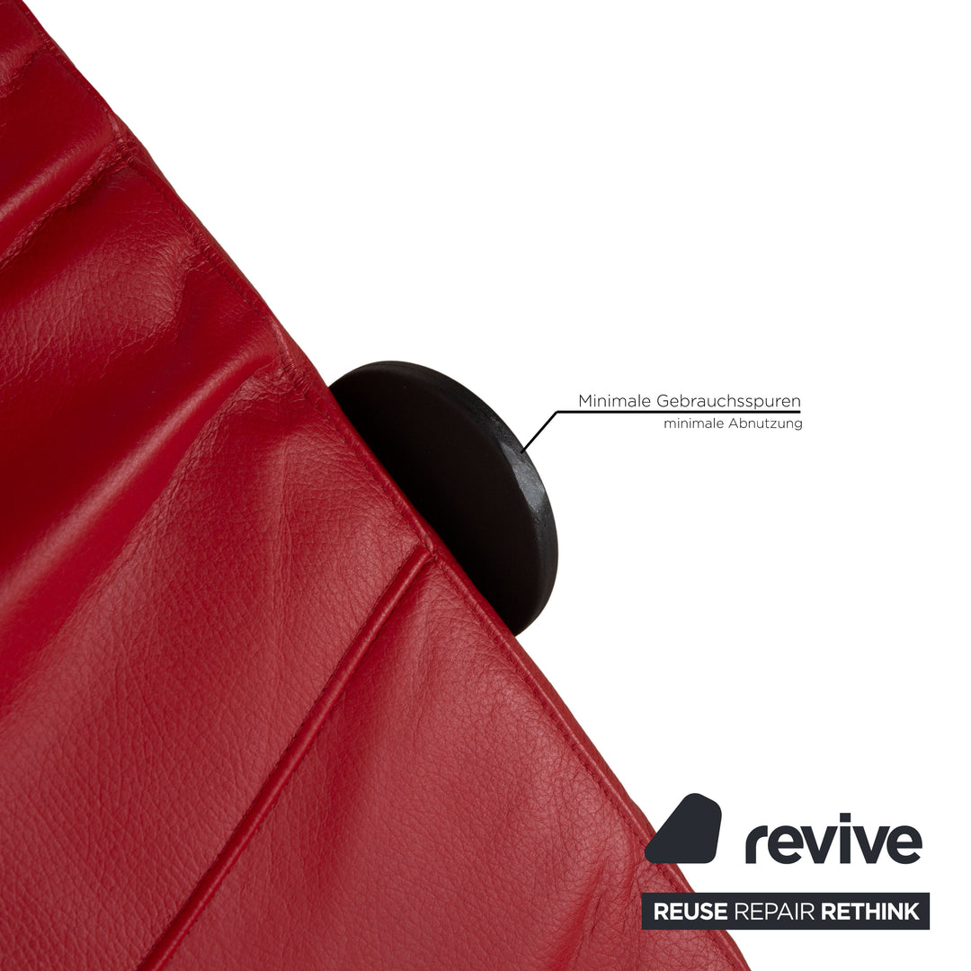 WK Wohnen Solo 699 Fauteuil en cuir Rouge fonction manuelle