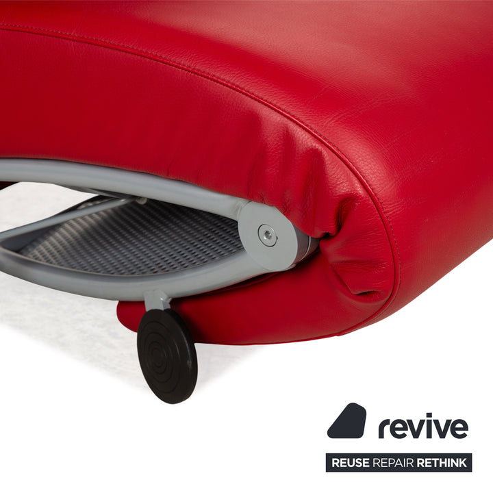 WK Wohnen Solo 699 Fauteuil en cuir Rouge fonction manuelle