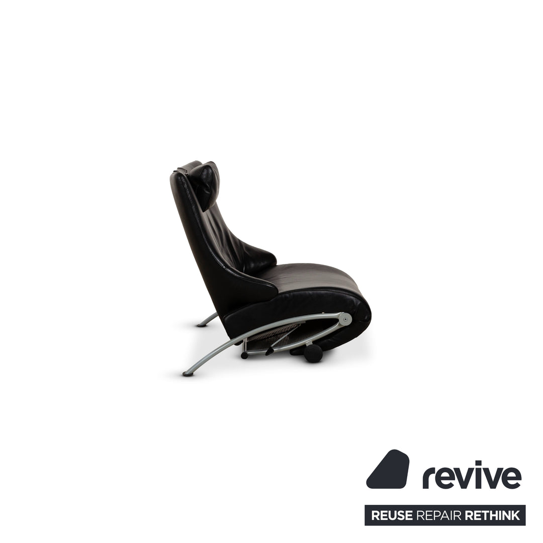 WK Wohnen Solo 699 Fauteuil en cuir noir