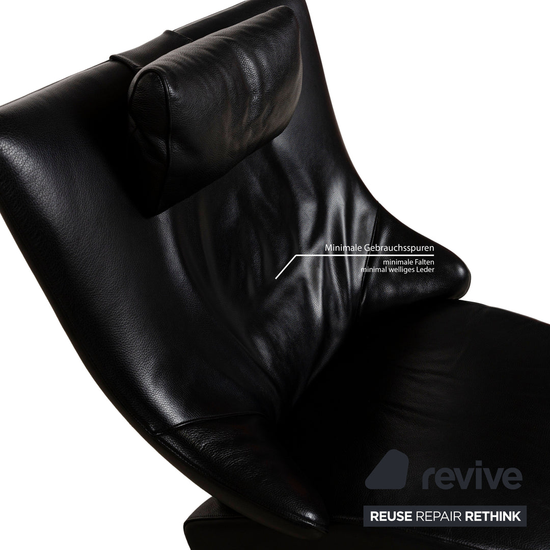 WK Wohnen Solo 699 Fauteuil en cuir noir