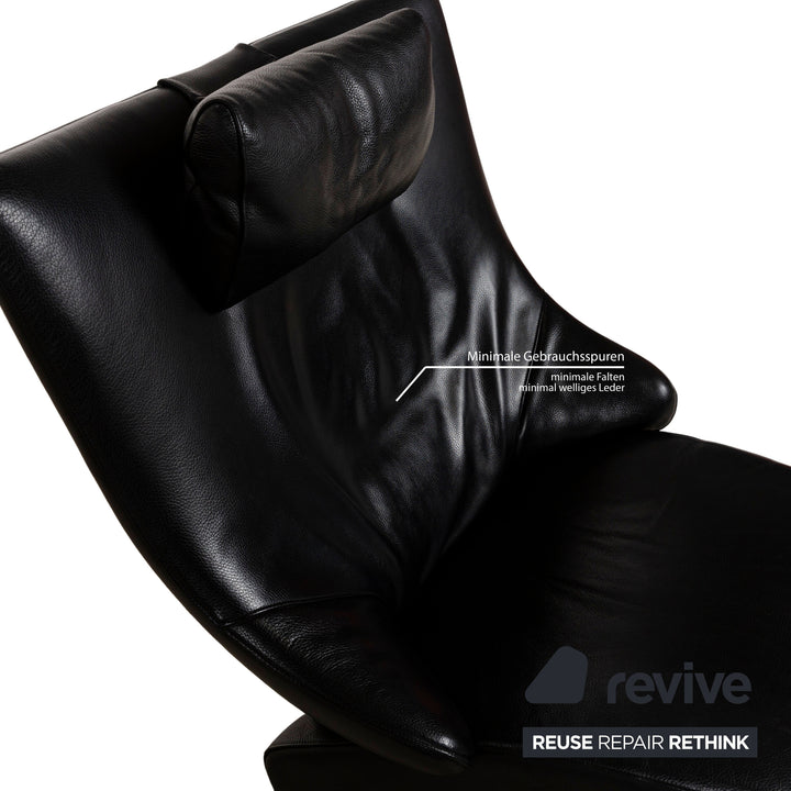 WK Wohnen Solo 699 Fauteuil en cuir noir