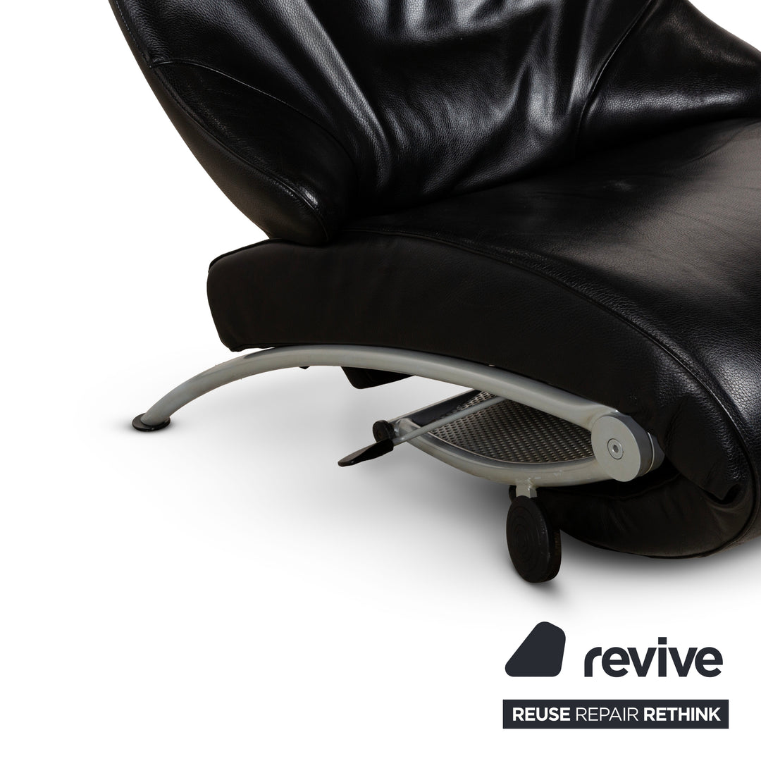 WK Wohnen Solo 699 Fauteuil en cuir noir