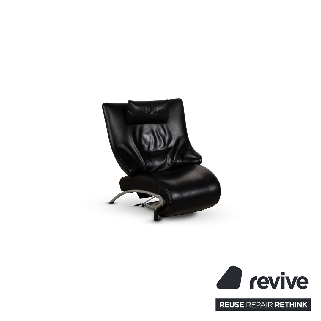 WK Wohnen Solo 699 Fauteuil en cuir noir