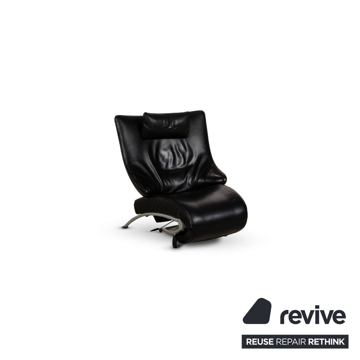 WK Wohnen Solo 699 Fauteuil en cuir noir