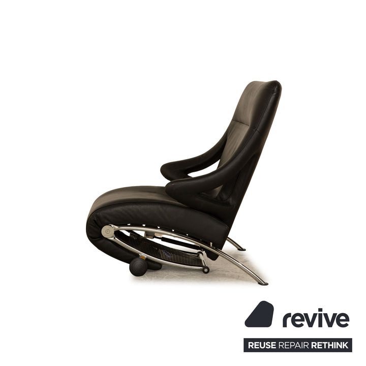 WK Wohnen Solo 699 leather armchair black manual function relaxation function