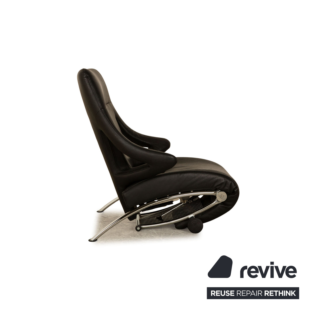 WK Wohnen Solo 699 leather armchair black manual function relaxation function