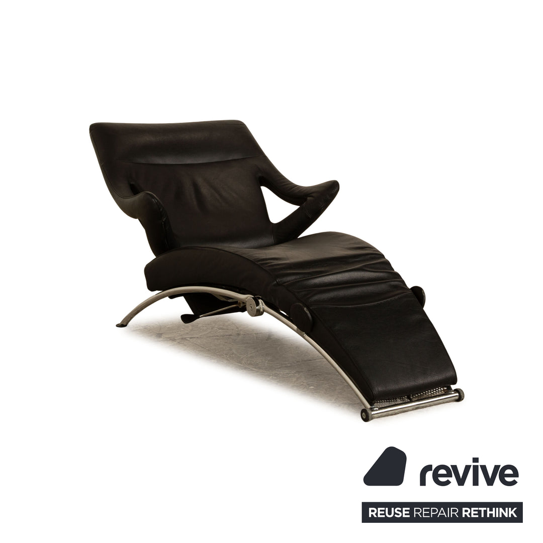 WK Wohnen Solo 699 leather armchair black manual function relaxation function