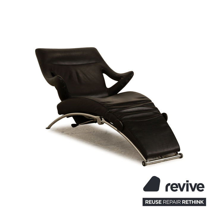 WK Wohnen Solo 699 leather armchair black manual function relaxation function