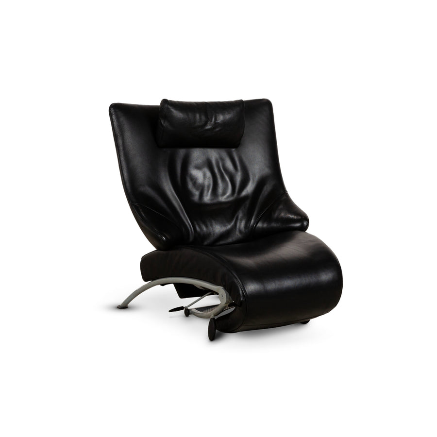 WK Wohnen Solo 699 Fauteuil en cuir noir