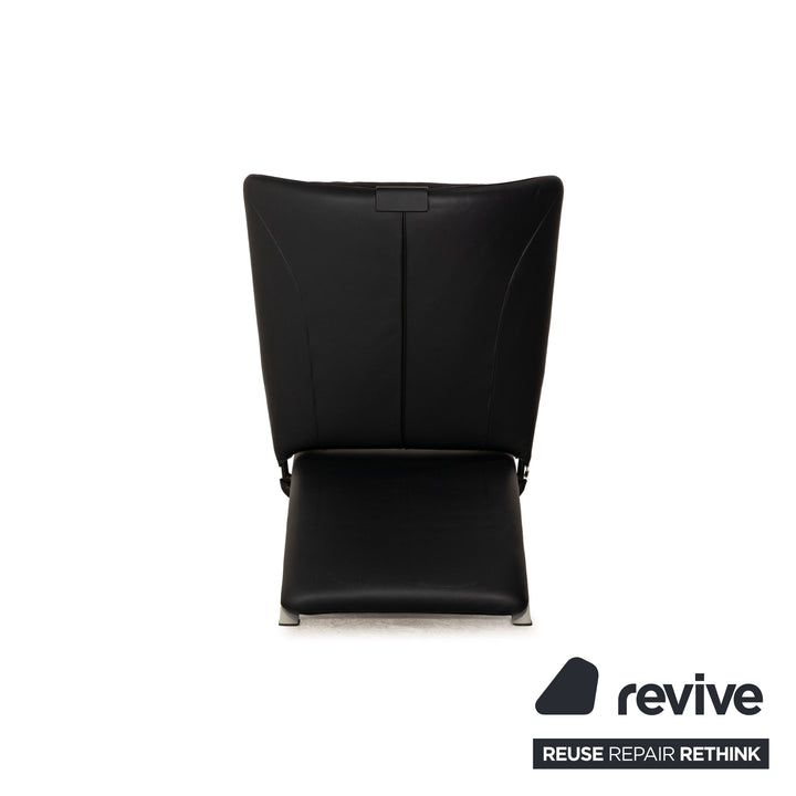 WK Wohnen Spot 698 fauteuil en cuir bleu foncé fonction manuelle fonction relaxation