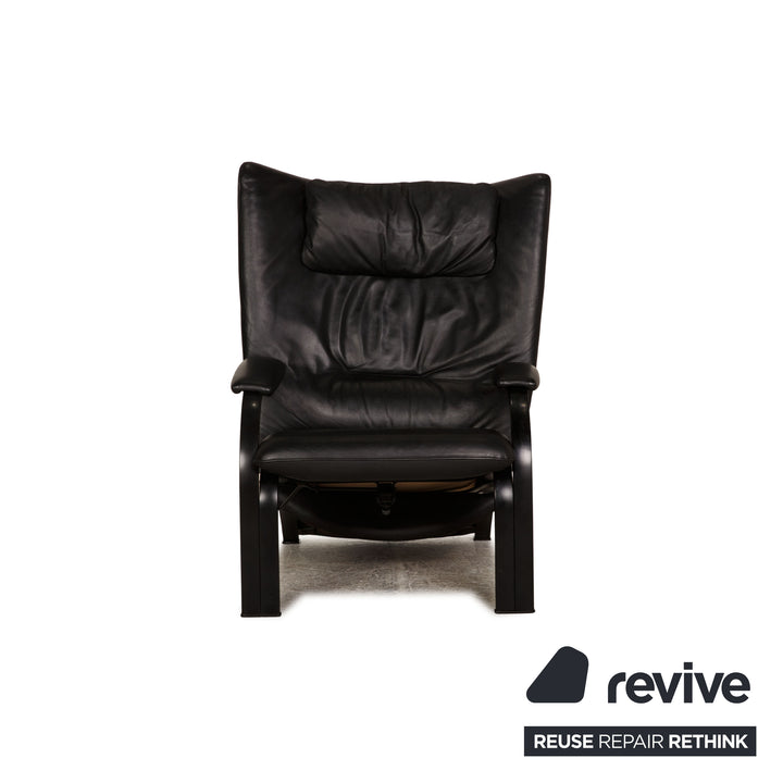WK Wohnen Spot 698 Fauteuil en cuir noir Fonction fonction détente