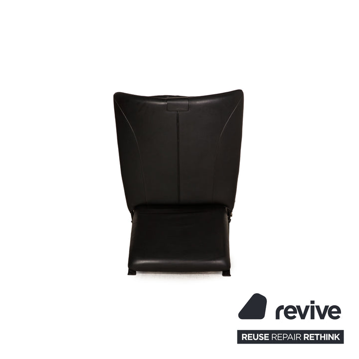 WK Wohnen Spot 698 Fauteuil en cuir noir Fonction fonction détente