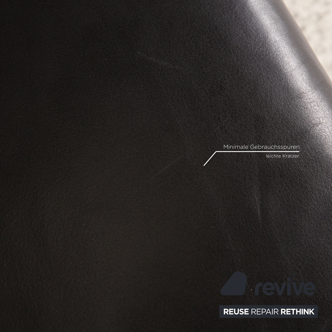 WK Wohnen Spot 698 Fauteuil en cuir noir Fonction fonction détente