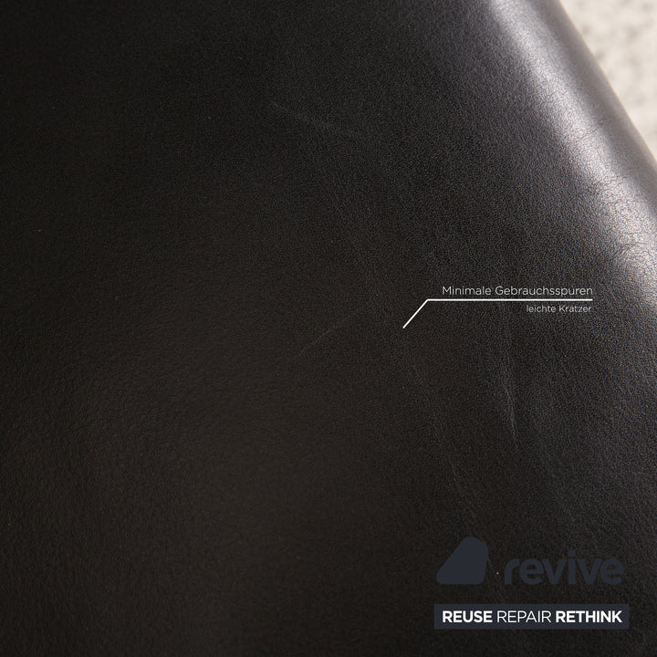 WK Wohnen Spot 698 Fauteuil en cuir noir Fonction fonction détente