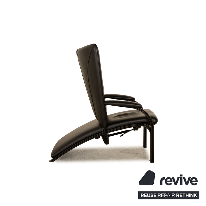 WK Wohnen Spot 698 fauteuil en cuir noir fonction manuelle fonction relaxation